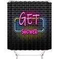 thumbnail image 2 of Black Spellbook Shower Curtain Set Home Bathroom Set with Shower Curtain and Rugs and Accessories Bathroom Decor Curtain with 12 Hooks, 2 of 6