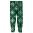 thumbnail image 7 of Wutalume Men's Drawstring Pocket Cuffed Casual Pants with Holiday Christmas Print, Warm Home Sleep Pants for Lounge and Leisure Time,Green M, 7 of 7