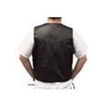 thumbnail image 2 of Redline Leather Men's Buffalo Milled Leather Motorcycle Vest, Black M-125 (XL), 2 of 2