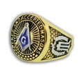 thumbnail image 2 of Masonic Rings Blue Lodge Duo-Tone Silver Gold Band. Free & Accepted Masons, 2 of 5