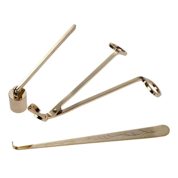 YWMJZEU Stainless Steel Candle Wicks Cutter Snuffer Dipper Gold
