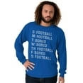 thumbnail image 3 of Bored Football Sport Schedule Men's Long Sleeve Tee T Shirt Brisco Brands L, 3 of 6