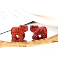 thumbnail image 3 of Escultura QINJIEJIE Elefante de jaspe rojo 3,8x3x2 cm 30g, 3 of 6