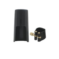 Bb Clarinet Leather Ligature for Bass Clarinet Mouthpiece and Plastic Cap Fastener for Clarinet