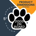 thumbnail image 2 of Magnet Me Up Dogs on Board Bold Pawprint Magnet Decal, 5 Inch, Vinyl Automotive Magnet, 2 of 7