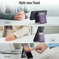 thumbnail image 4 of Allytechgroup for Samsung Galaxy A23 5G Case, Pu Leather Detachable Cards Holder 2 In 1 Wallet Case Comaptible with Magsafe Kickstand Magnetic Shockproof Back Cover for Samsung Galaxy A23 5G, Purple, 4 of 7