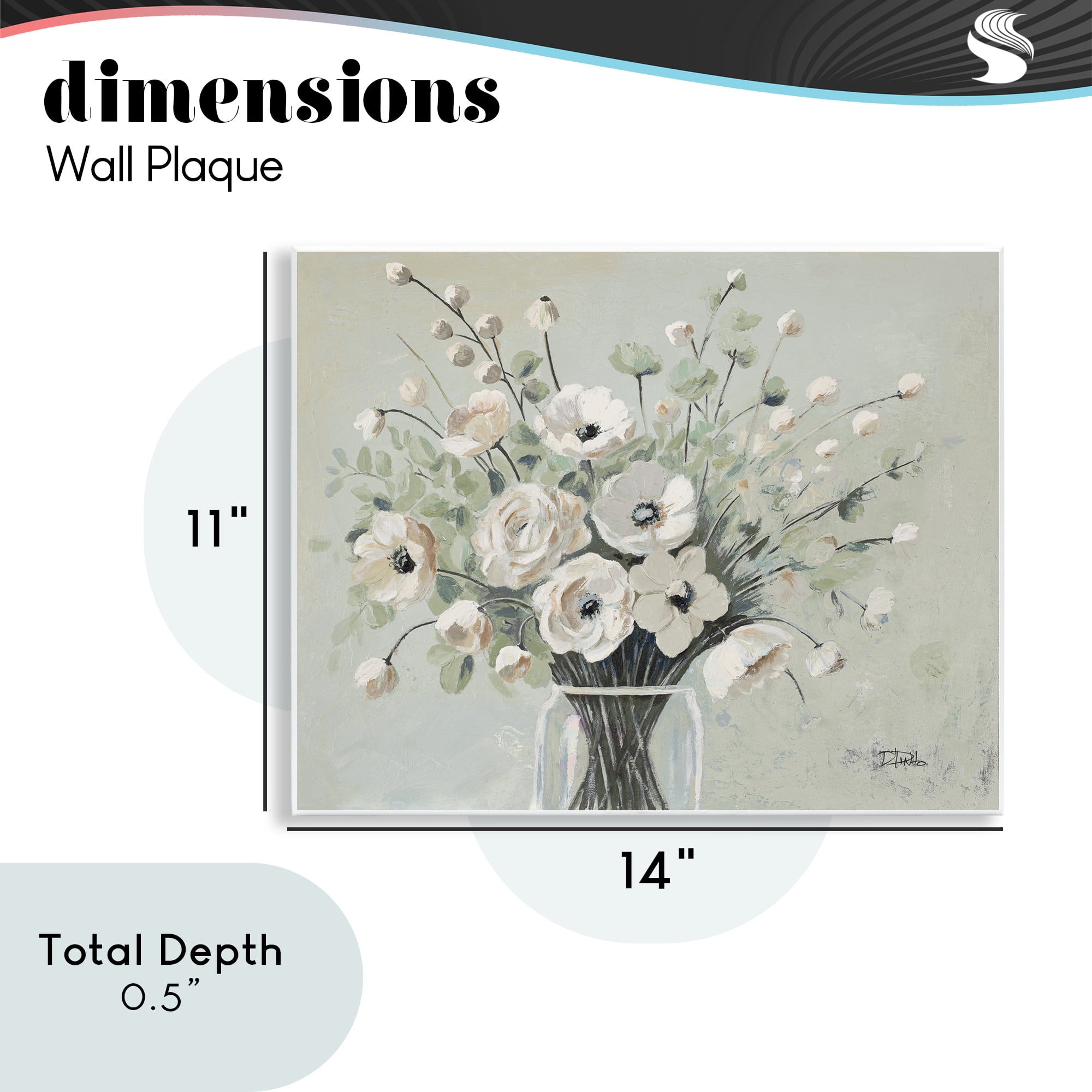 Stupell Industries Siempre Bella Bouquet Wall Plaque Art, design by Patricia Pinto
