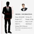 thumbnail image 6 of Wedding Guest Suits For Men 3pcs Outfit Set, Men'S Long Sleeve One Button Shawl Collar Jacket, Grey, With Pockets & Slim Fit Pants Set, Wedding Banquet, 6 of 6