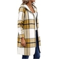 thumbnail image 6 of Uaswgudfs Women's Plaid Hooded Long Coat Zip Up Flannel Jacket Casual Loose Outerwear for Fall Winter Daily Wear, 6 of 8