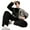 Black 2, variant on comerut 2 Pcs/Set Men Winter Pajamas Set Round Neck Long Sleeve Thick Twisted Texture Loose Elastic Waist Warm Soft Pockets Contrast Color Men Homewear Top Pants Set