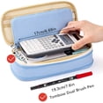 thumbnail image 3 of Pencil Case Big Capacity Pencil Pouch Storage Bag For Student Girl Adult Of Office College School Organizer Light Blue, 3 of 4