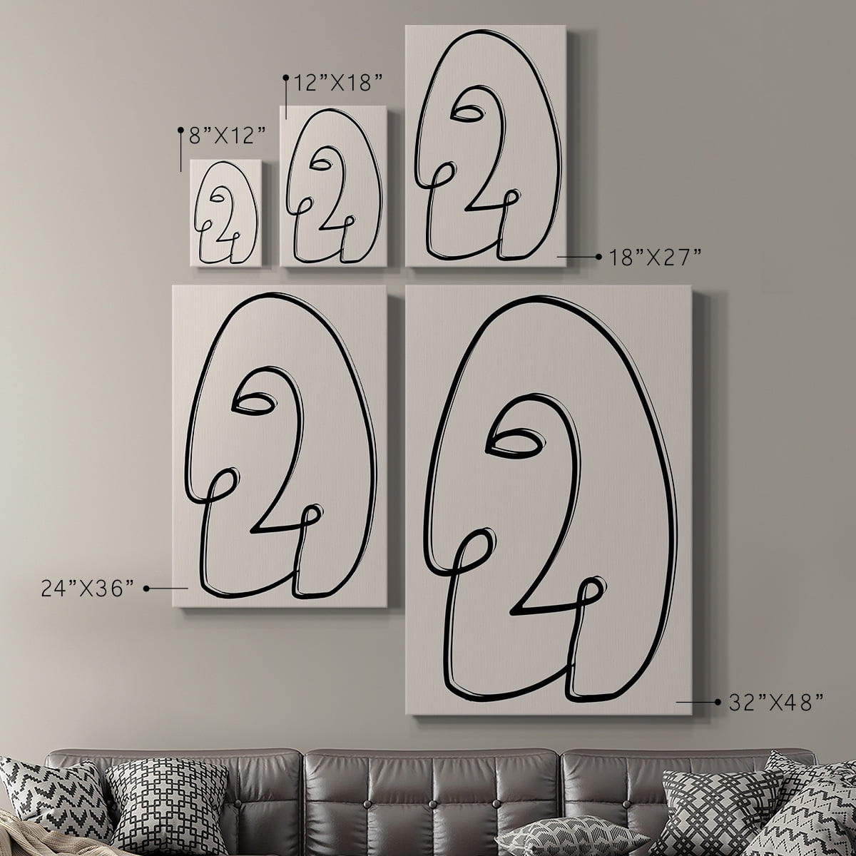 Wexford Home 40 x 60 Face It II Premium Gallery Wrapped Canvas - Ready to Hang