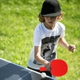 thumbnail image 3 of 1 Pair Table Tennis Bats Plastic Racket Children Practice Training Plastic Pats for Kids (Red), 3 of 8