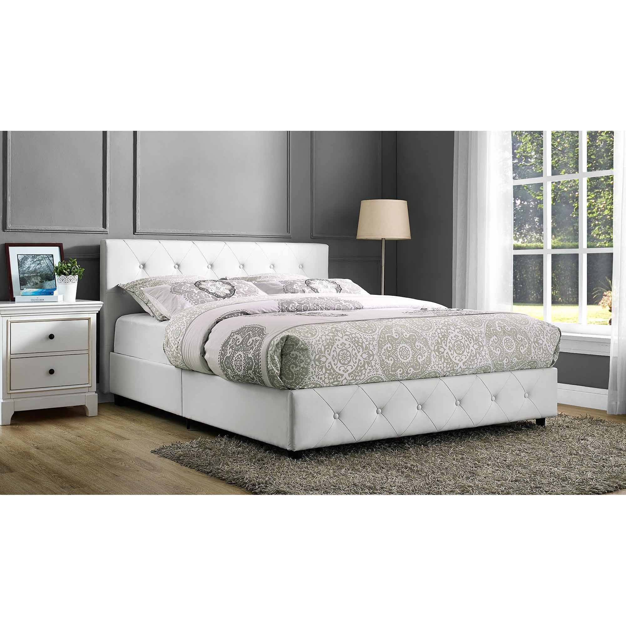 White Leather Bed