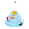 thumbnail image 1 of Cat Tower Track Toy, Interactive Detachable Durable Interesting Cat Turntable Ball Toy 4 Level PP With Plush Ball For Cat Blue, 1 of 8
