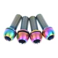 thumbnail image 2 of Wanyifa Titanium Bolts M6x18 20mm Allen Hex Round Head Screws with Washers for Bicycle Brake Calipers,M6x20 mm,Rainbow,4 Pcs, 2 of 7