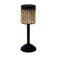 thumbnail image 3 of Aaihamo 2Pcs Outdoor Solar Table Lamp, Black Openwork Waterproof Ironwork LED Projection Light, Solar Powered Peony Flower Table Lamp for Outdoor Garden Yard, 3 of 9