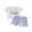 White, variant on BemeyourBBs Infant Baby Boys Birthday Outfits 1st Years Old Birthday Clothes Letter Animals Print Short Sleeve T-Shirts Elastic Waist Plaid Shorts Set 2Pcs Spring Summer Clothes