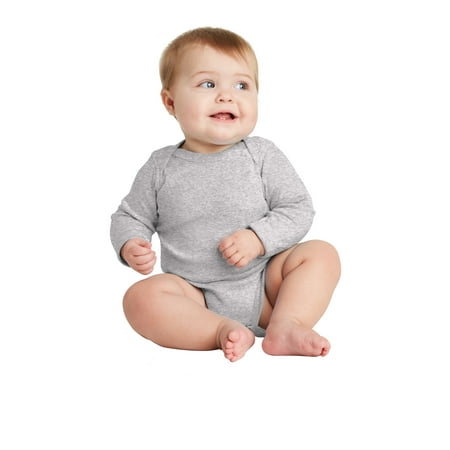 

Rabbit Skins Infant Long Sleeve Baby Rib Bodysuit
