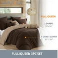 thumbnail image 4 of Swift Home Reversible 3PC Chocolate/Tan Duvet Cover & Sham Set, Full/Queen (No Insert), 4 of 6