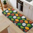 thumbnail image 5 of Lemon Mixed Citrus Fruits DarkGreen Pattern Kitchen Rug Mat,Kitchen Runner Rugs Non Skid Washable,Decorative Kitchen Floor Mats for Kitchen,Sink,Laundry,17"x47.2", 5 of 7