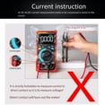thumbnail image 3 of Digital Multimeter Sz06,Ac/Dc Voltage,Current,Resistance,Diode&Continuity Tester Red, 3 of 10