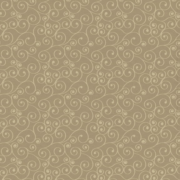 Waverly Inspirations 44" Cotton Russian Spirals Sewing & Craft Fabric by the Yard, Mushroom