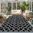 thumbnail image 2 of 3'x5' Area Rugs, Black Morocco Indoor Outdoor Area Rug for Living Room Bedroom, Abstract Modern Geometric Textured Washable Bathroom Rugs Kitchen Floor Carpet Mats Home Decor Aesthetic, 2 of 8
