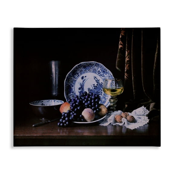 Stupell Industries Baroque Still Life Food & Beverage Photography Wrapped Canvas Art Print Wall Art, 20 x 16