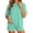 *Green, variant on Women's Striped 2 Piece Pajama Set ,Short Sleeve Crew Neck Top and Lounge Shorts with Pockets Red,S