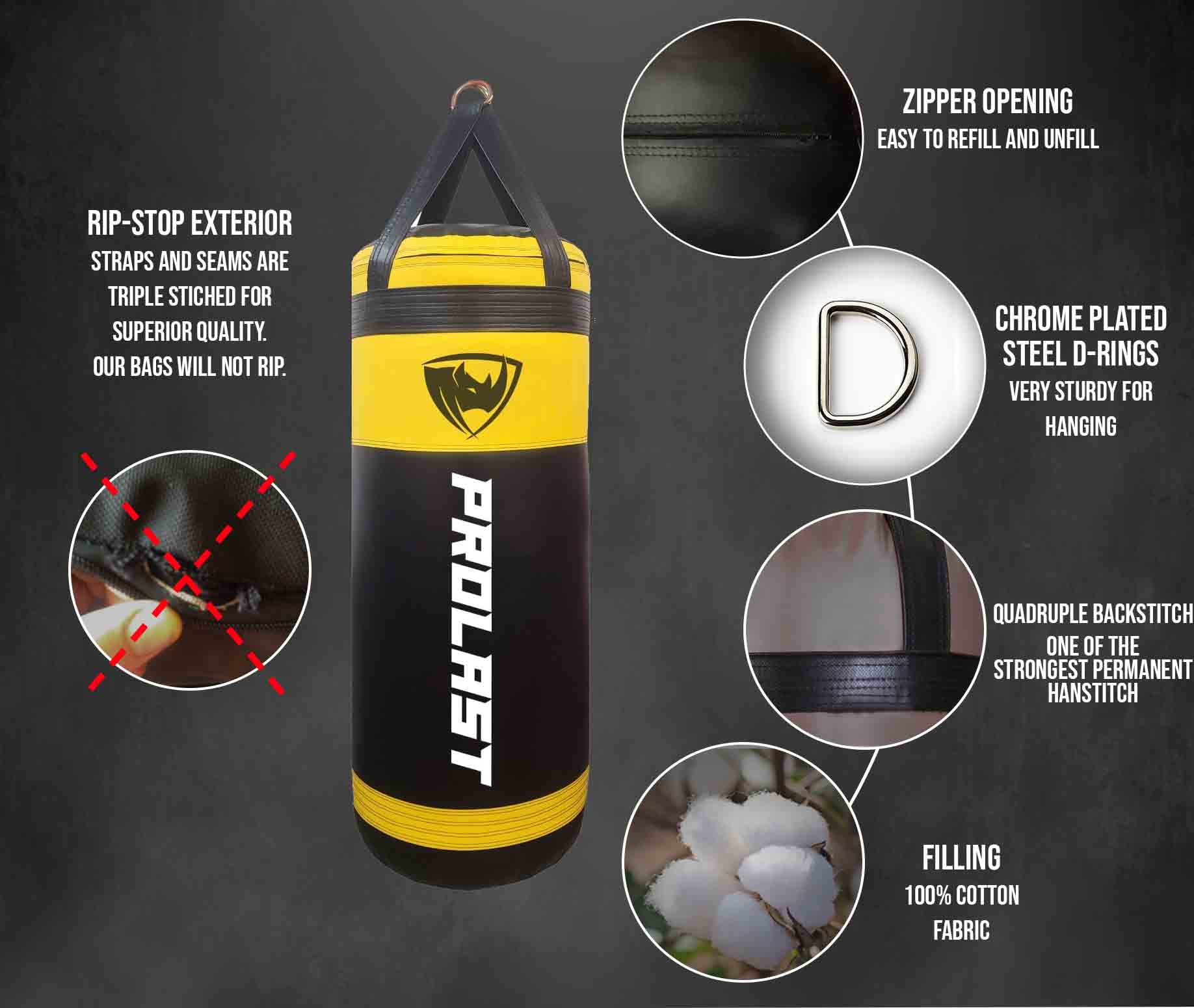 PROLAST 4FT XL 150LB Heavy Punching Bag Special Edition BUMBLEBEE STING