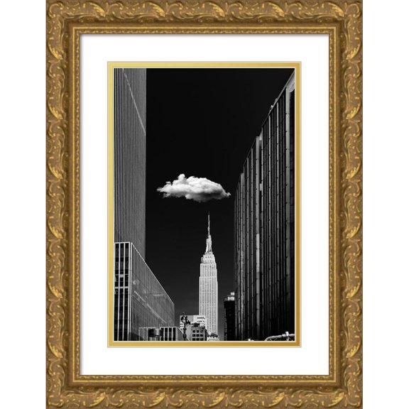 Carvalho, Jackson 11x14 Gold Ornate Wood Framed with Double Matting Museum Art Print Titled - Single Cloud