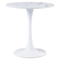 thumbnail image 1 of Kris & Alley Ivanza Round Marbled Finish Engineered Wood Top Bistro Dining Table with Metal Pedestal Base, 1 of 6