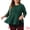 Green, variant on DARING DIVA Women's Plus Elegant Crew Neck 3/4 Sleeve Peplum Top 1X Green