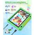 thumbnail image 5 of FITIFUN 10.1 inch Kids Tablet Android 15, 3GB RAM 64GB ROM 1TB Expand, Quad-Core, 5G/2.4G WiFi, 6000mAh, HD Display, Parental Control, Green, 5 of 10