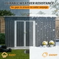thumbnail image 5 of 10x4 FT Metal Storage Shed with Open Firewood Bay, Floor Frame, Vents, Outdoor Tool/Garden Shed, Dark Gray, 5 of 8