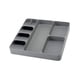 thumbnail image 5 of Organizador de cubiertos, soporte para utensilios, caja de almacenamiento extensible versátil, contenedor de cubiertos para cocina, accesorios para Gris, 5 of 9