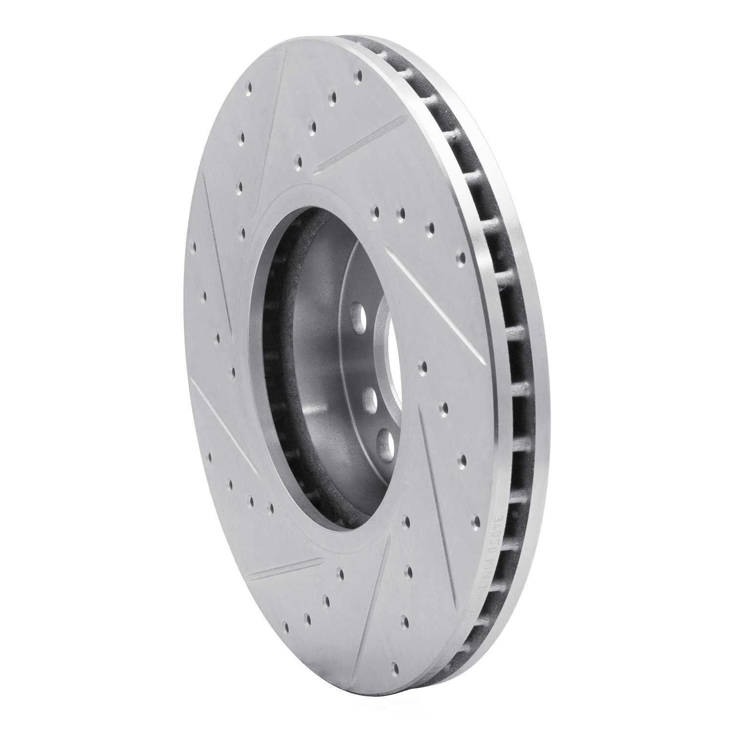 Dynamic Friction Company 631-31135R DFC Brake Rotor - Drilled And Slotted - Silver