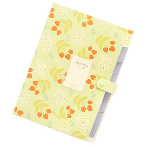 Flower Print File Folder 6 Pockets Expanding Document Organiser Sorting Folder