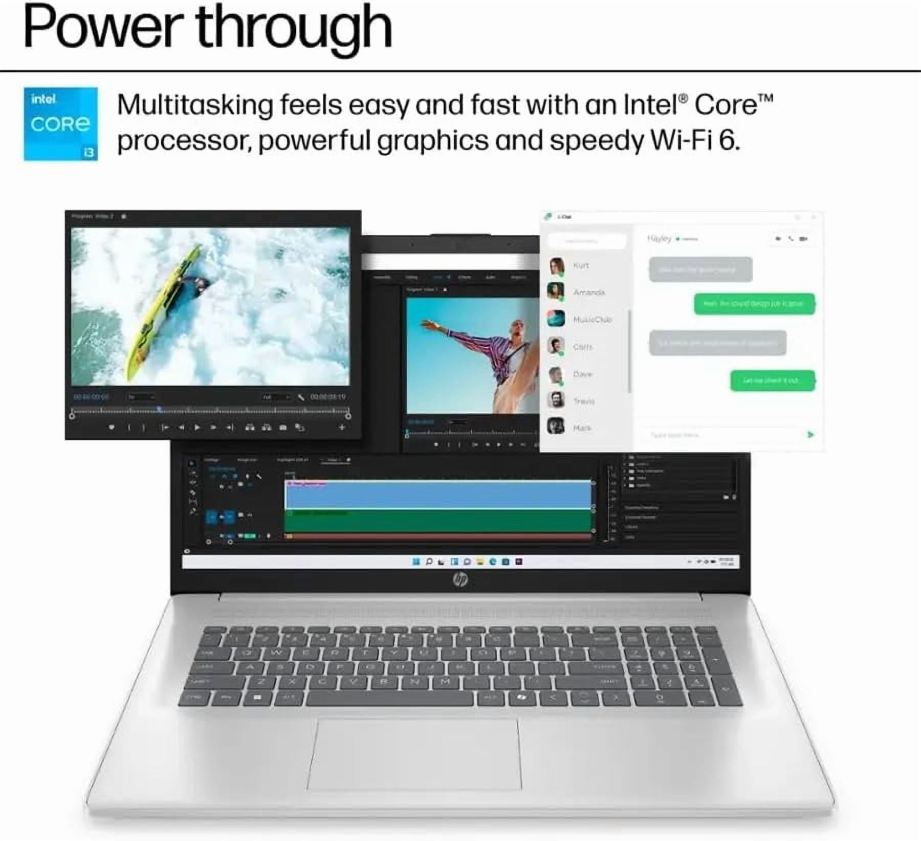 HP Newest 17 17.3" Full HD Laptop Computer For Student and Business, Intel Core i3-N305, Copilot AI Laptop, 8GB RAM, 256 GB PCIe SSD, Intel Iris Xe, Windows 11 Home,MS Lifetime Office,Gift Set