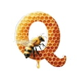thumbnail image 2 of Colgante acrílico de abeja con 26 letras, colgante decorativo de abeja con letras acrílicas para el hogar, 2 of 3