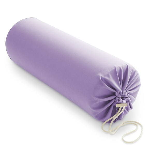 Saloniture Microfiber Cylinder Pillow Case Cover for Massage Table Bolsters - 30 x 9 Inch with Drawstring Closure, Lavender