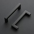 thumbnail image 2 of 30 Pack 4 Inch Kitchen Square Cabinet Handles Matte Black Cabinet Pulls Black Drawer Pulls Kitchen Cabinet Hardware Kitchen Handles for Cabinets Cupboard Handles Drawer Handles Matte Black Matte, 2 of 5