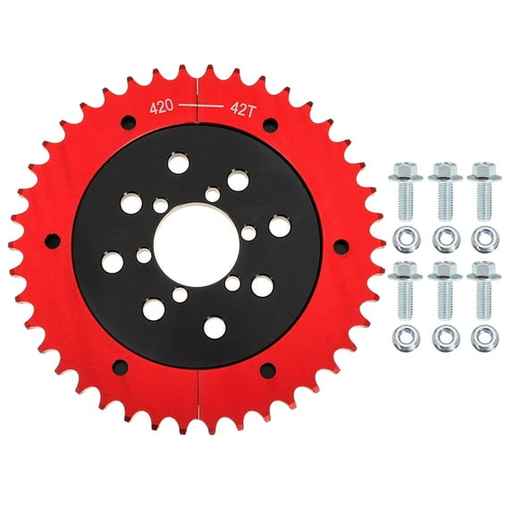 YRANZO  Sprocket for 420 Chain 42 Tooth for Mini Bike for Split Sprocket Hub Adapter for Coleman CT200U BT200X CT200U-EX for Baja for Warrior for Massimo MB165 MB200 for Predator 212cc 196cc