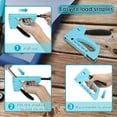 thumbnail image 5 of SHALL Upholstery Staple Gun for Wood, Light-Duty Staple Gun with 1600pcs JT21 Staples 1/4, 5/16, 3/8 inch and Staple Remover - Blue Fabric Stapler Gun for Crafts, DIY, Decoration, 5 of 7