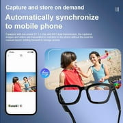 Smart Bluetooth Glasses with Camera, 1080p Video Recording Wearable Glasses, Multifunctional Wireless Audio Glasses with Headphone, Outdoor Sports Camera Sunglasses with Intelligent Voice Assistant,