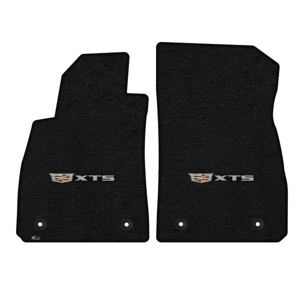 Lloyd Mats Custom Fit Floor Mats for Cadillac XTS 20172019 LogoMat 2Pc Set Charcoal