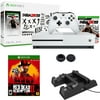 Microsoft Xbox One S 1TB (234-00575) w/ NBA 2K19 & Red Dead Redemption 2 + Dual Charging/Cooling Fan Station