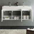 thumbnail image 4 of Fresca Fcb8092-D-I Vista 47" Wall Mounted Double Basin Vanity Set - White, 4 of 5