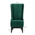 thumbnail image 7 of High Back Dining Chair, 23inch Wide Fabric Upholstered Wingback Side Chair, Modern Accent Chair with Arms and Solid Wood Legs for Kitchen, Dining Room and Living Room, Retro Green, 7 of 7
